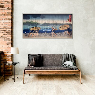 Traditional Japanese Landscape Glass art print