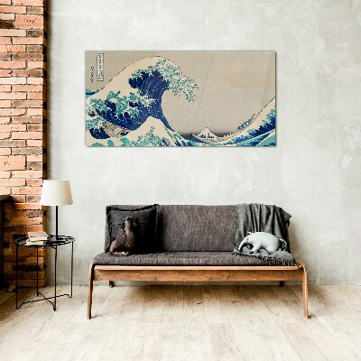 The Great Wave off Kanagawa Glass art print