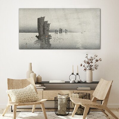 A peaceful journey on the waters Glass art print