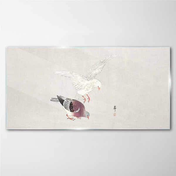 Birds on the move Wall art on glass
