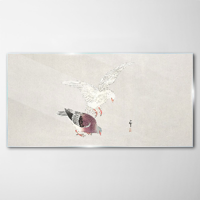 Birds on the move Wall art on glass