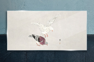 Birds on the move Wall art on glass