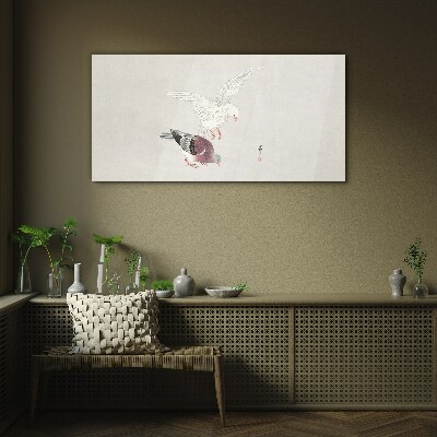 Birds on the move Wall art on glass