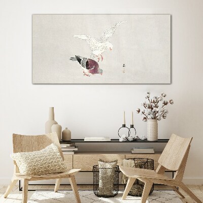 Birds on the move Wall art on glass