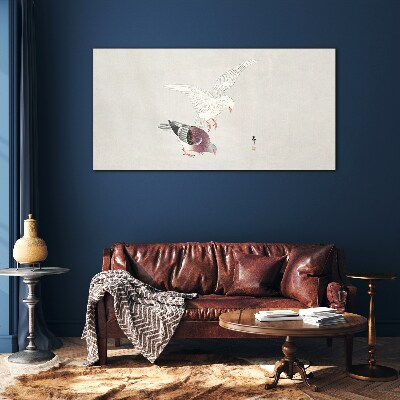 Birds on the move Wall art on glass