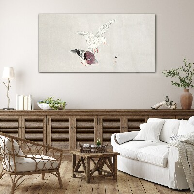 Birds on the move Wall art on glass