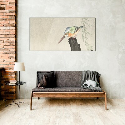 Animals birds kingfisher Glass Wall Art