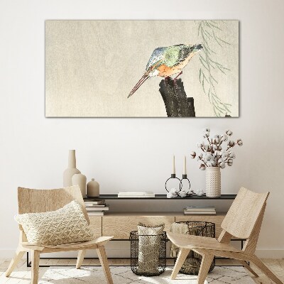 Animals birds kingfisher Glass Wall Art