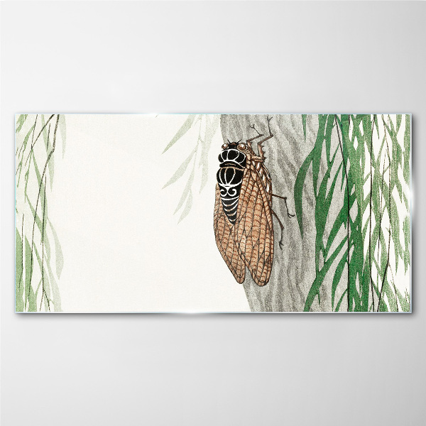 Chirping in the green Wall art on glass