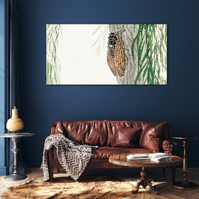 Chirping in the green Wall art on glass