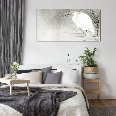 Animal bird water Glass Wall Art