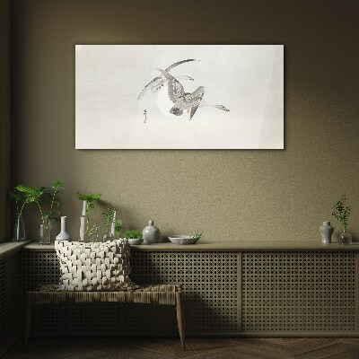 Animals birds goose heaven Glass Wall Art