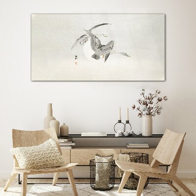 Animals birds goose heaven Glass Wall Art