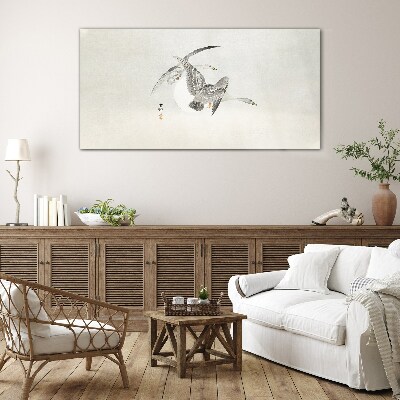 Animals birds goose heaven Glass Wall Art