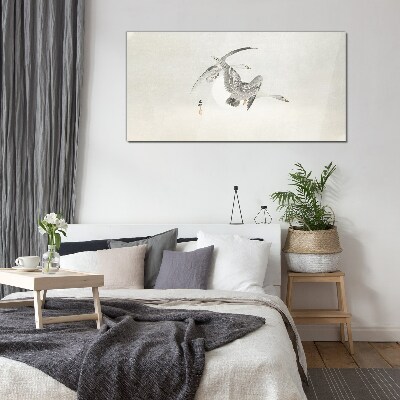 Animals birds goose heaven Glass Wall Art