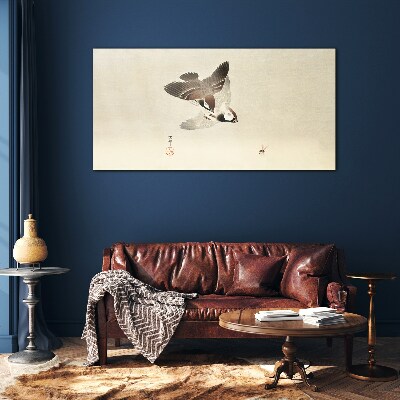 Winged meeting in silence Wall art on glass