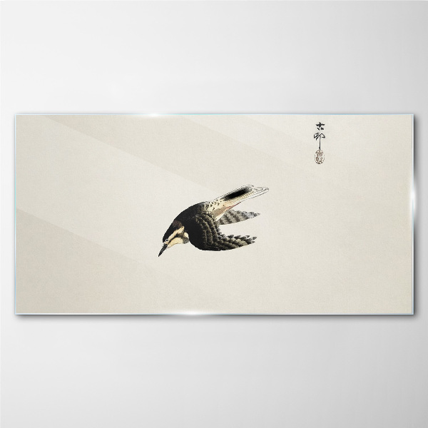 A bird's flight in silence Glass art print