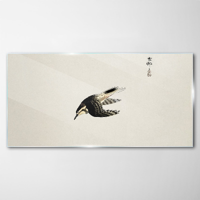 A bird's flight in silence Glass art print