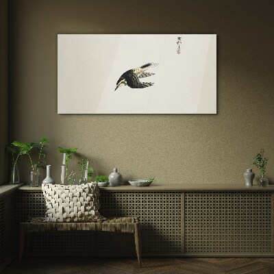A bird's flight in silence Glass art print