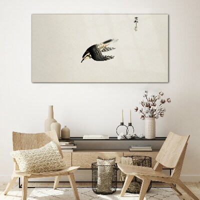 A bird's flight in silence Glass art print