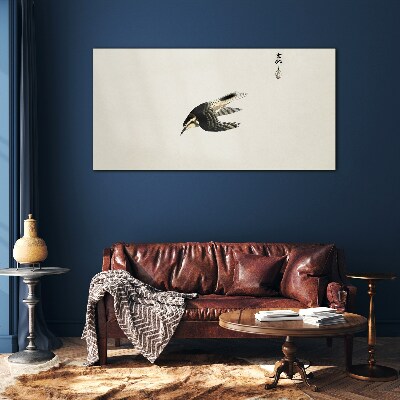 A bird's flight in silence Glass art print