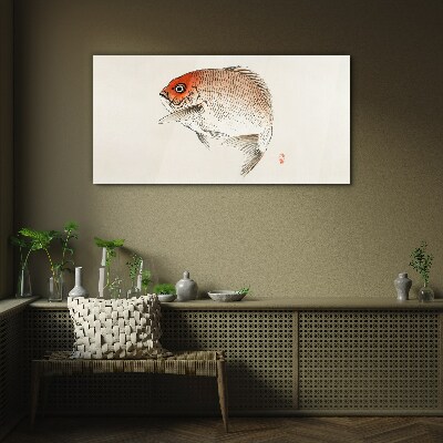 Fish in delicate shades Wall art on glass