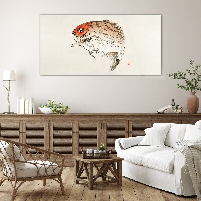Fish in delicate shades Wall art on glass