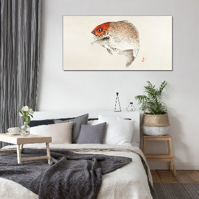 Fish in delicate shades Wall art on glass