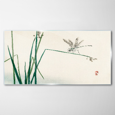 The delicacy of nature with a butterfly Wall art on glass