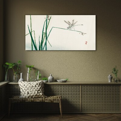 The delicacy of nature with a butterfly Wall art on glass