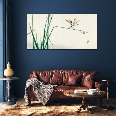 The delicacy of nature with a butterfly Wall art on glass