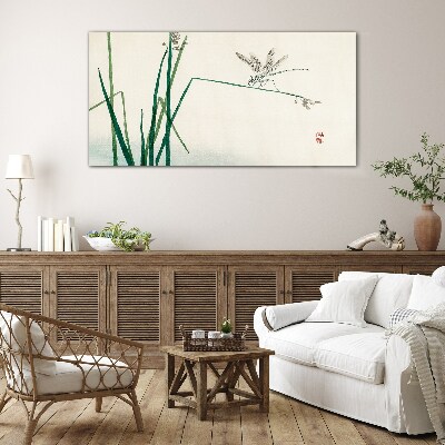 The delicacy of nature with a butterfly Wall art on glass