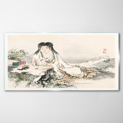 Peace by the river Glass art print