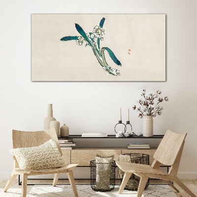 Flowers in the wind Wall art on glass