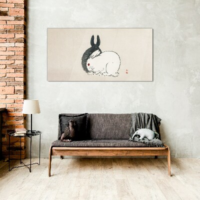 Animal rabbit rabbit Glass Wall Art