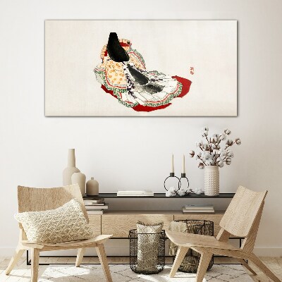 Floral beauty in traditional style Wall art on glass