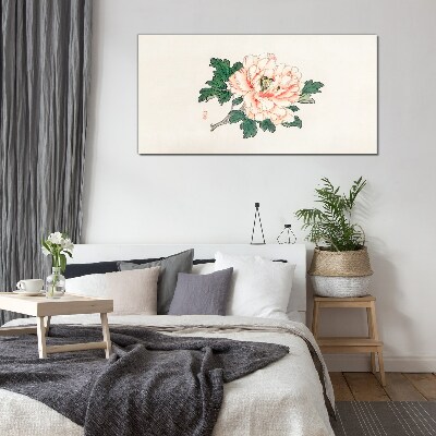 Floral beauty in delicate shades Wall art on glass