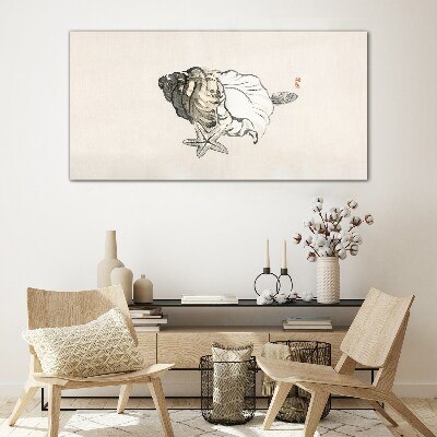 Sea star shell Glass art print