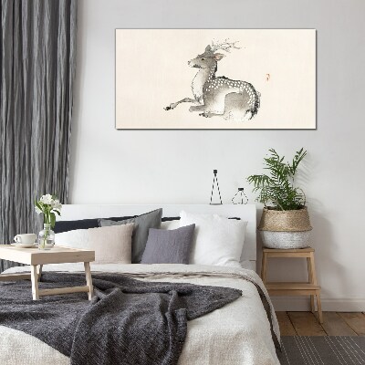 A calm deer in delicate shades Wall art on glass