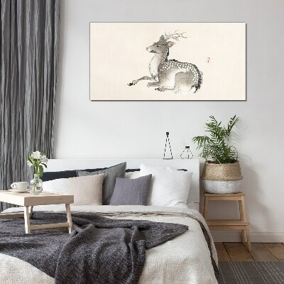 Animal deer Glass Wall Art