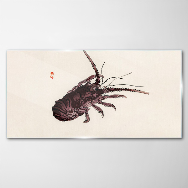 The elegance of shrimp Wall art on glass