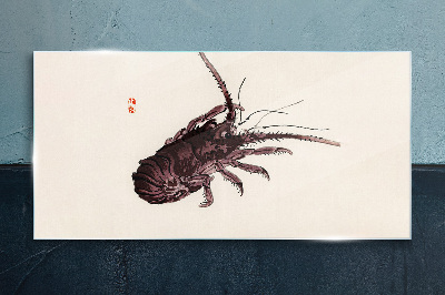 The elegance of shrimp Wall art on glass