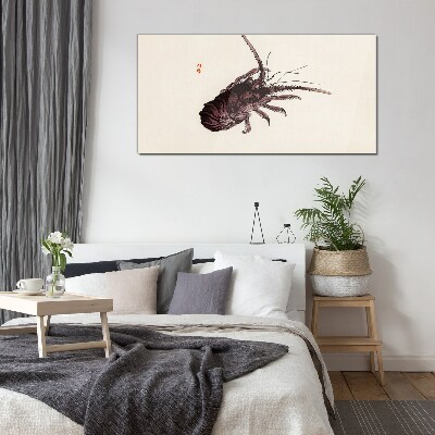 The elegance of shrimp Wall art on glass