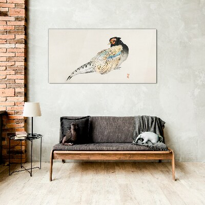 Pheasant in Elegant Plumage Glass art print