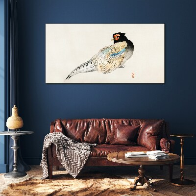 Pheasant in Elegant Plumage Glass art print