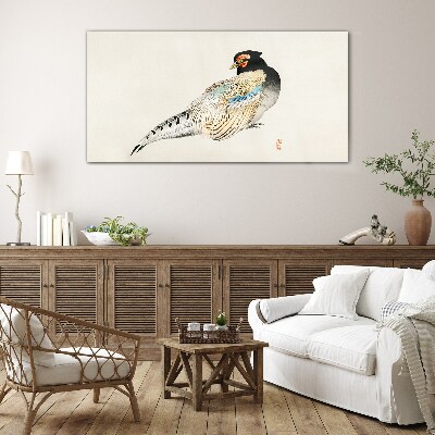 Pheasant in Elegant Plumage Glass art print