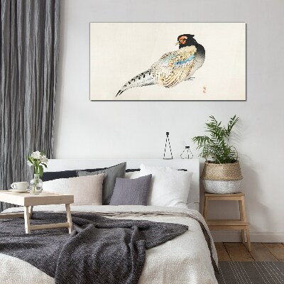 Pheasant in Elegant Plumage Glass art print
