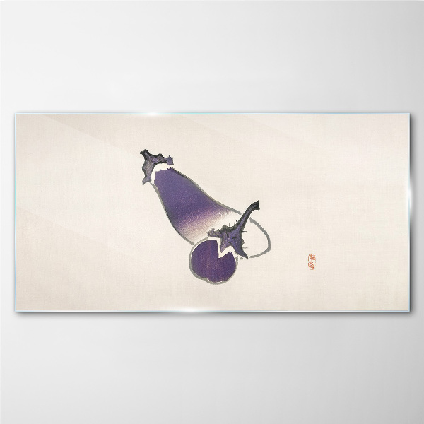The elegance of vegetables in a minimalist style Wall art on glass