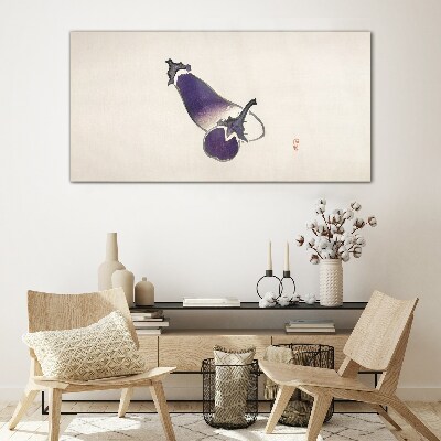 The elegance of vegetables in a minimalist style Wall art on glass