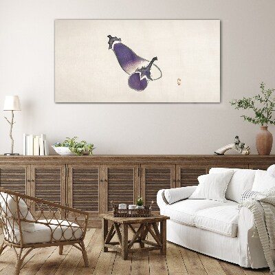 The elegance of vegetables in a minimalist style Wall art on glass